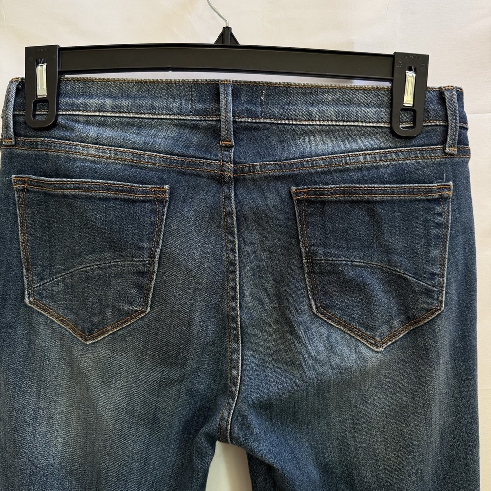 Driftwood Colette Embroidered Hem Jeans Blue Straight Leg Studded Size 29x26 - Picture 5 of 12
